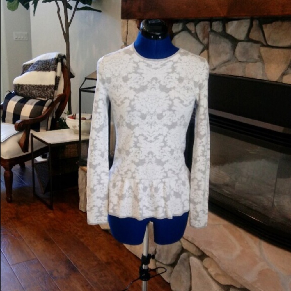 Ann Taylor Light peplum sweater